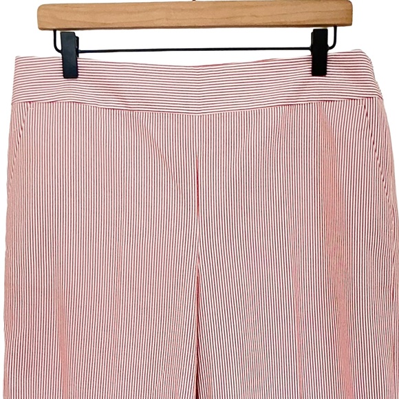 LOFT Wide Leg Crop Pant Pinstripe Side Zipper - Picture 8 of 16